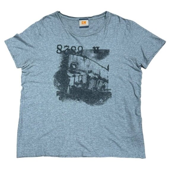 Hugo Boss Orange Label Sz XL Shirt Men's Gray Graphic Cotton T-Shirt Classic - Picture 1 of 8